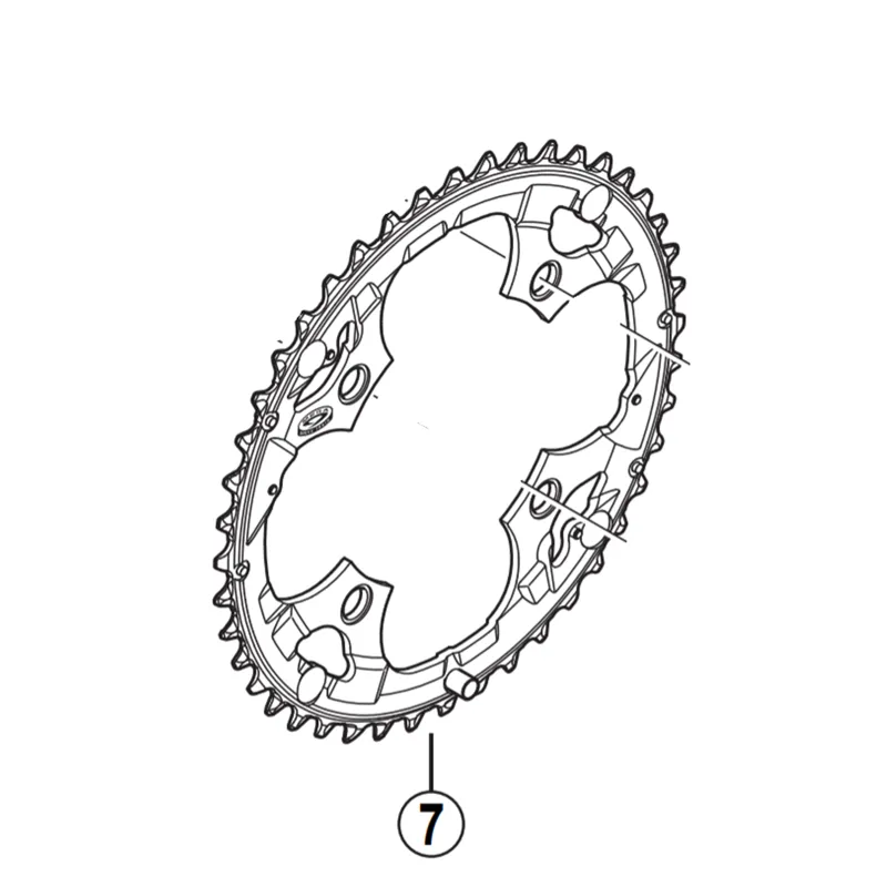 Shimano Deore FC-M530 Chainring 9 Speed - 4 Arm 104 BCD 44 or 48 Teeth-1